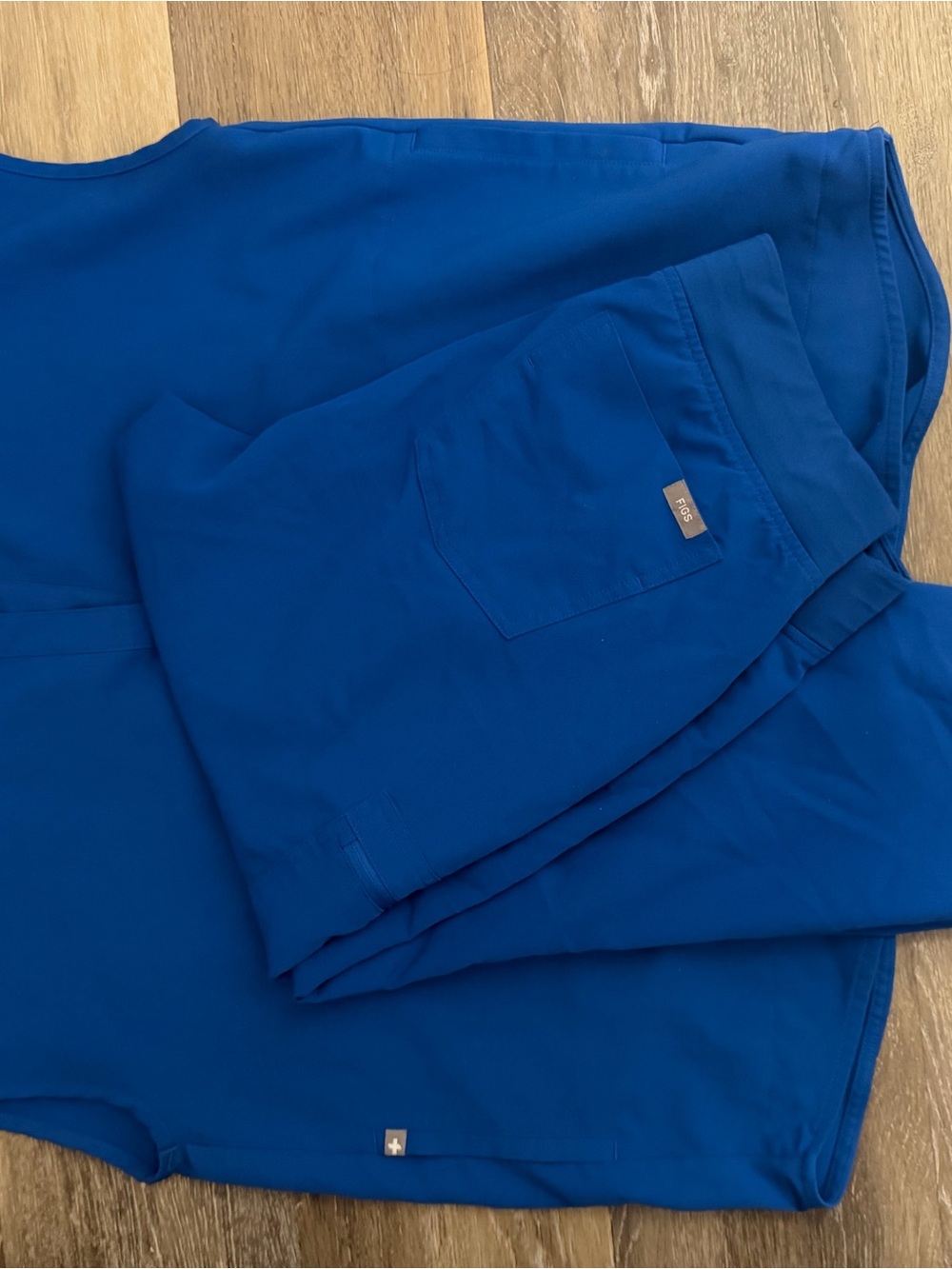 Figs Women's Cobalt Blue Scrub Top and Pants